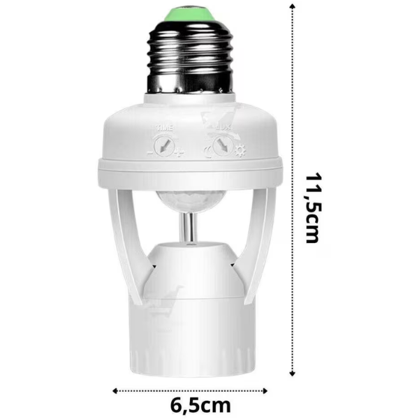 Soquete E27 com Sensor de Presença 360º Luz Bivolt Padrão