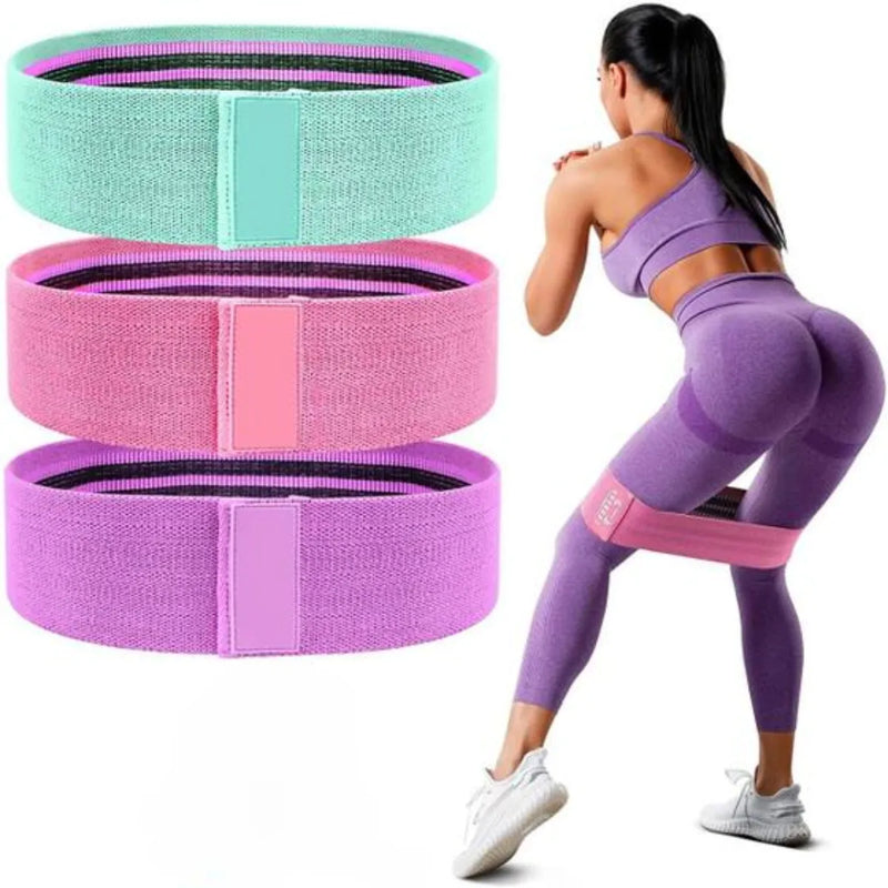 Kit 3 Faixas Elásticas De Exercício Hip Resistance Bands